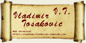 Vladimir Tošaković vizit kartica